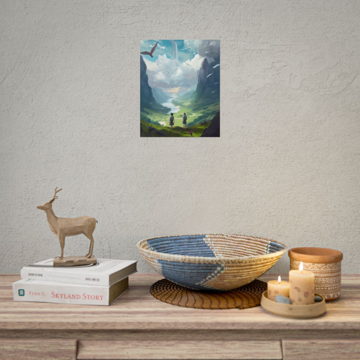 Tranquil Meadow Figures: Realistic Painting of People - Poster