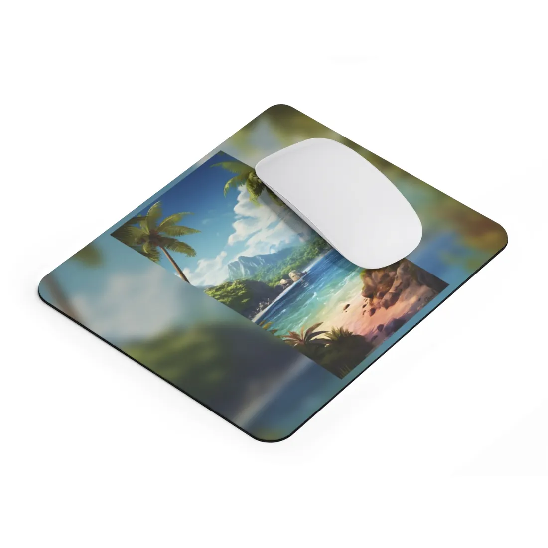 Tranquil Tropical Beach: Island Paradise - Mouse Pad