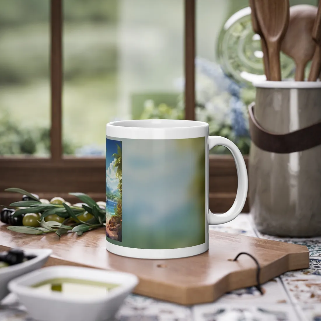 Tranquil Tropical Beach: Island Paradise - Mug