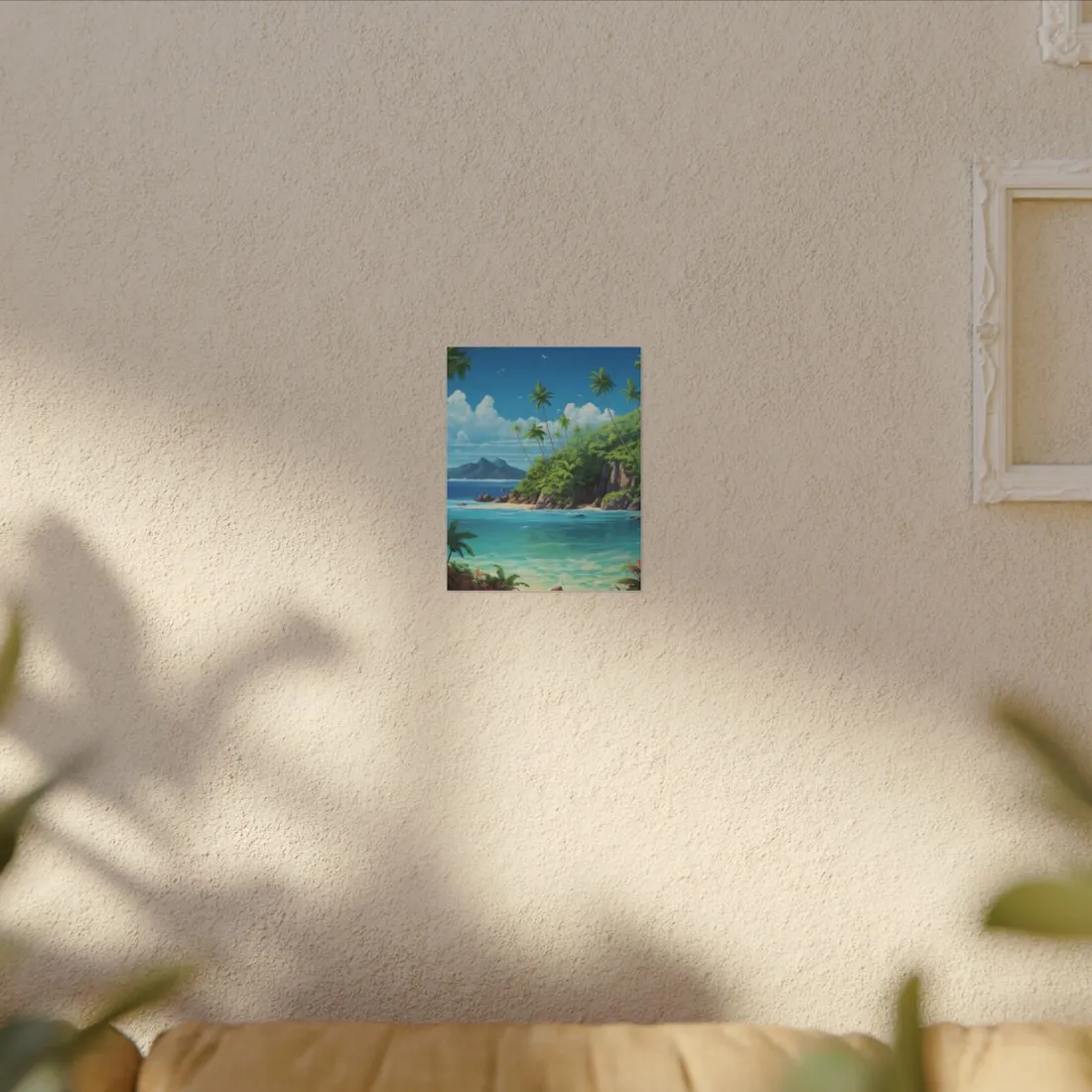 Tranquil Tropical Paradise: Calming Island Scene Art - Canvas