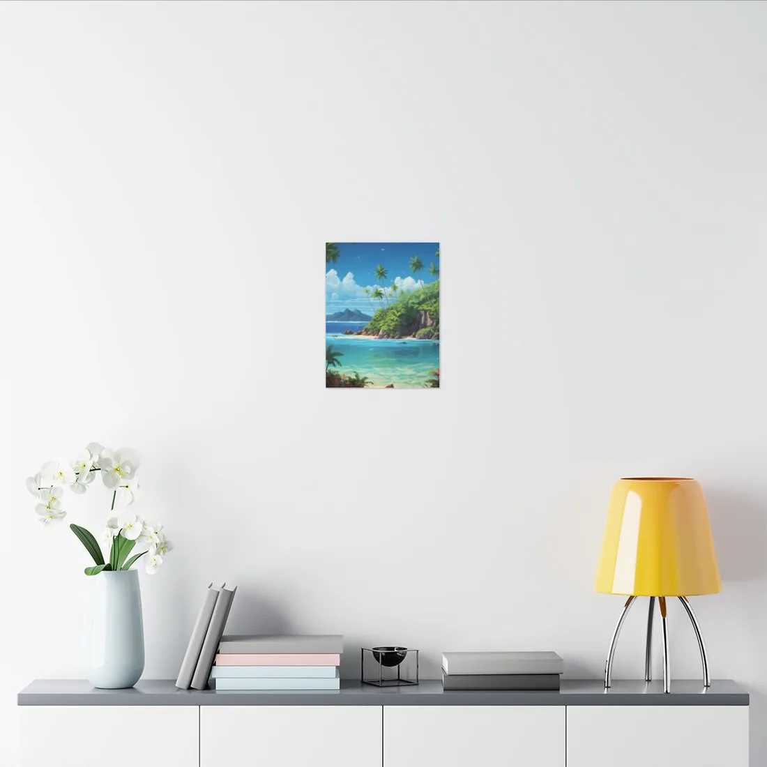 Tranquil Tropical Paradise: Calming Island Scene Art - Canvas