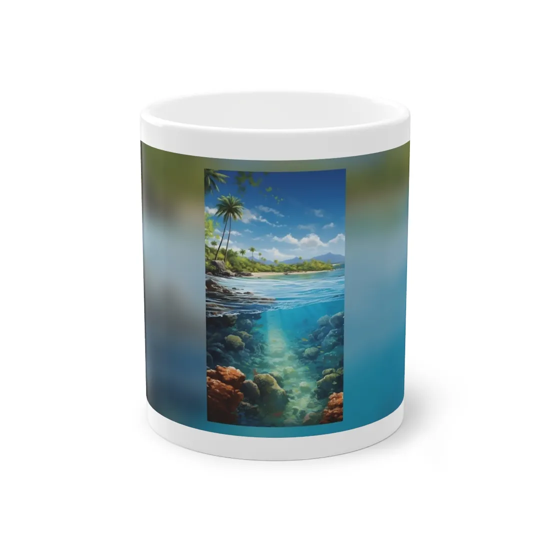 Tranquil Tropical Paradise: Relaxed Island Getaway Art - Mug