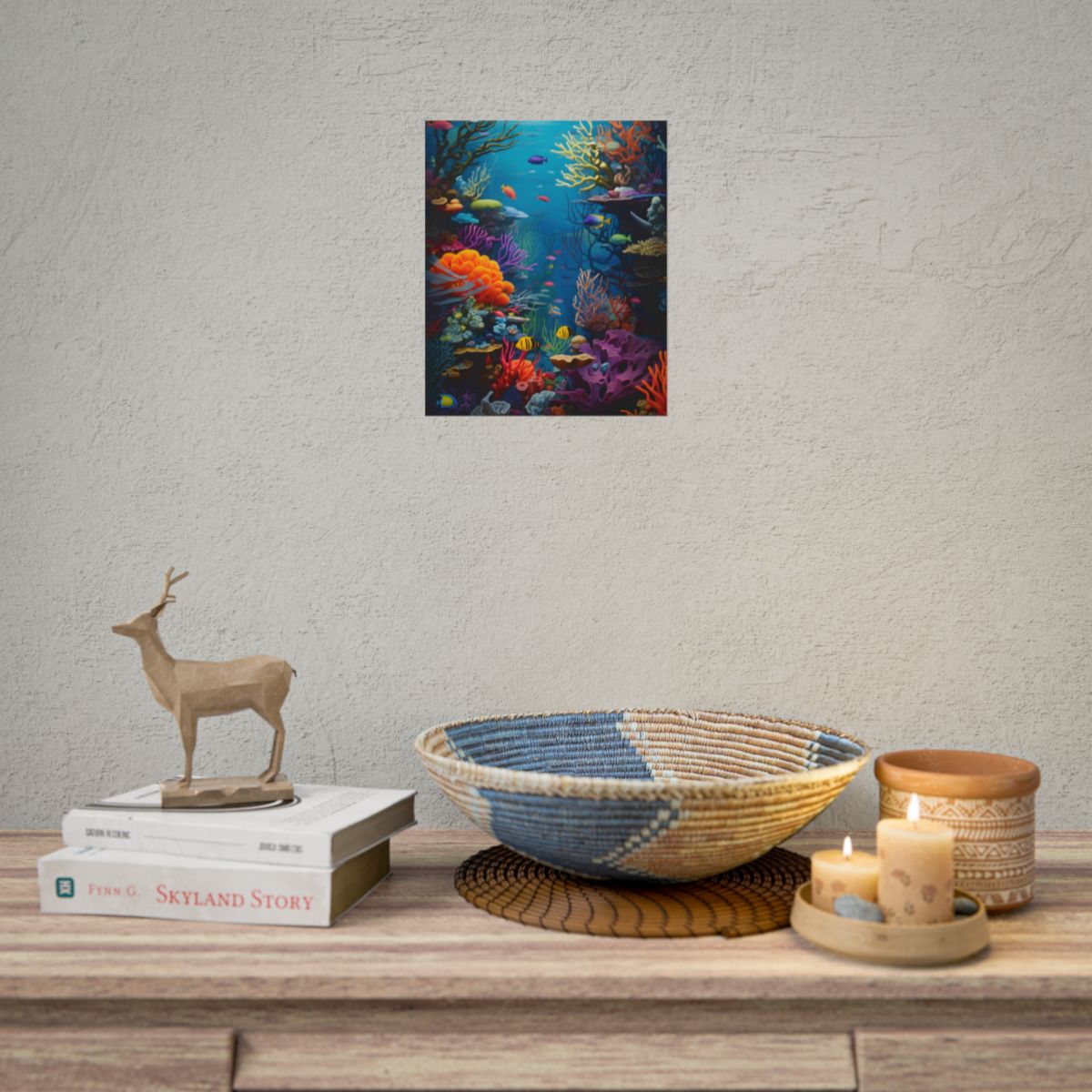 Treasured Coral Reef Oasis: A Marine Life Masterpiece - Artwork - Poster