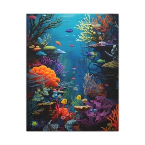 Colorful Coral Reef Underwater Canvas Print