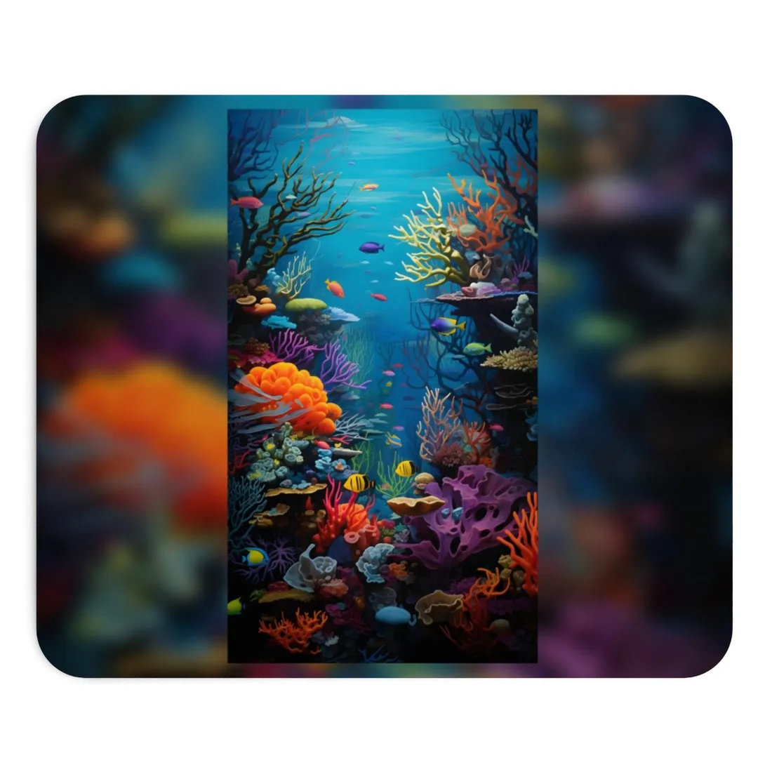 Treasured Coral Reef Oasis: A Marine Life Masterpiece - Mouse Pad