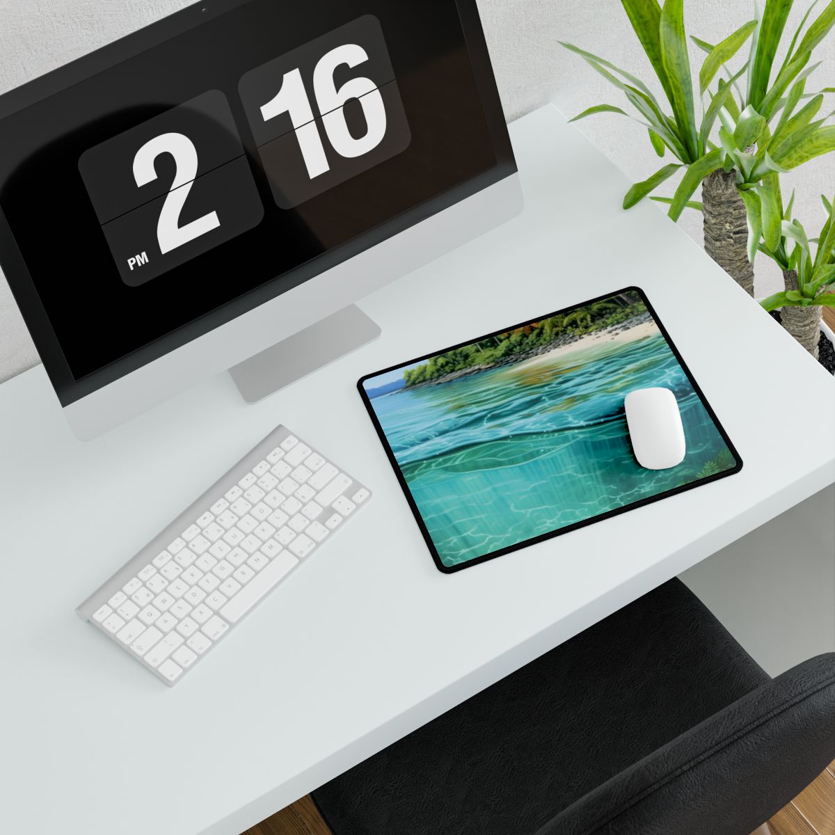 Tropical Island Paradise: Serene Natural Beauty - Desk Mat