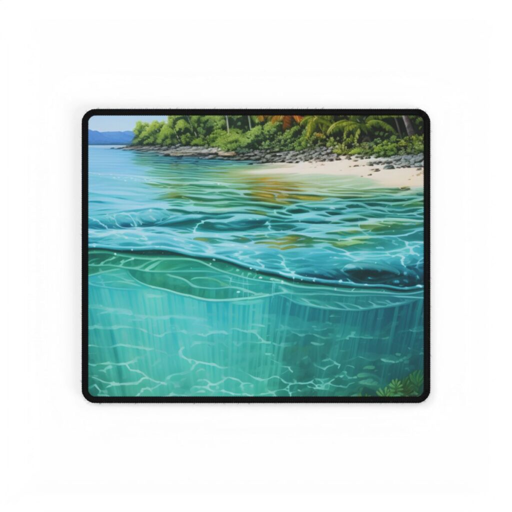 Tropical Island Paradise: Serene Natural Beauty - Desk Mat