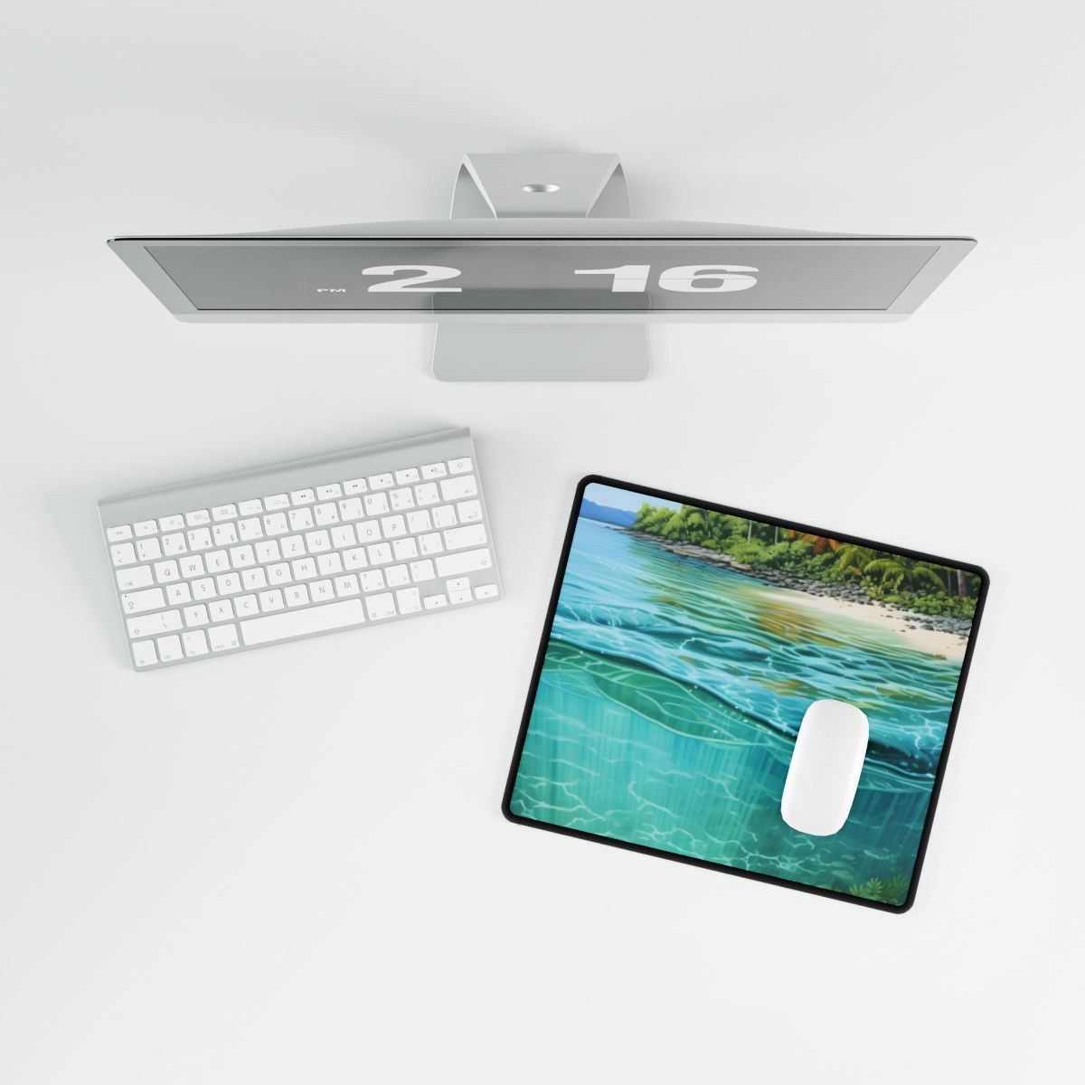 Tropical Island Paradise: Serene Natural Beauty - Desk Mat