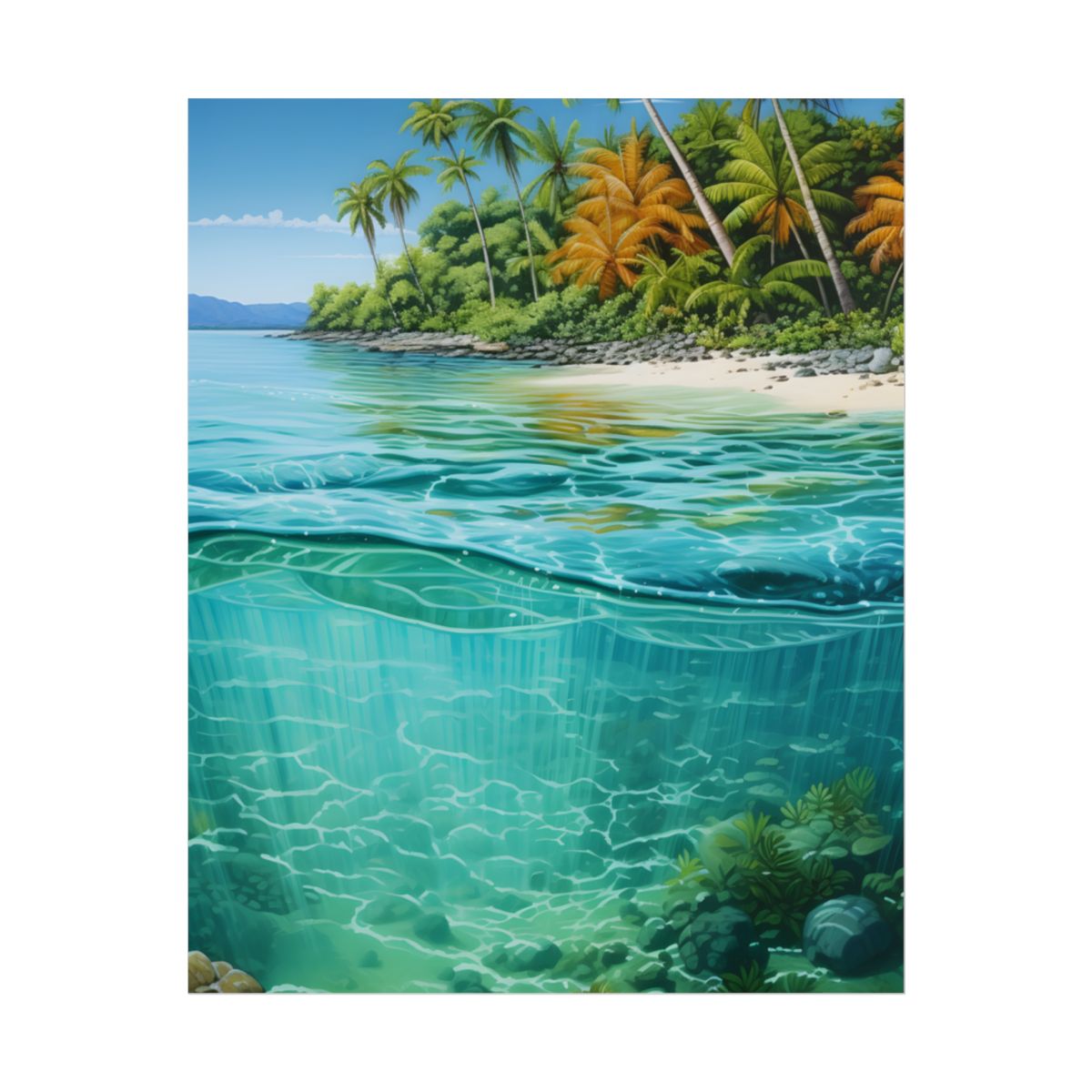 Tropical Island Paradise: Serene Natural Beauty - Poster