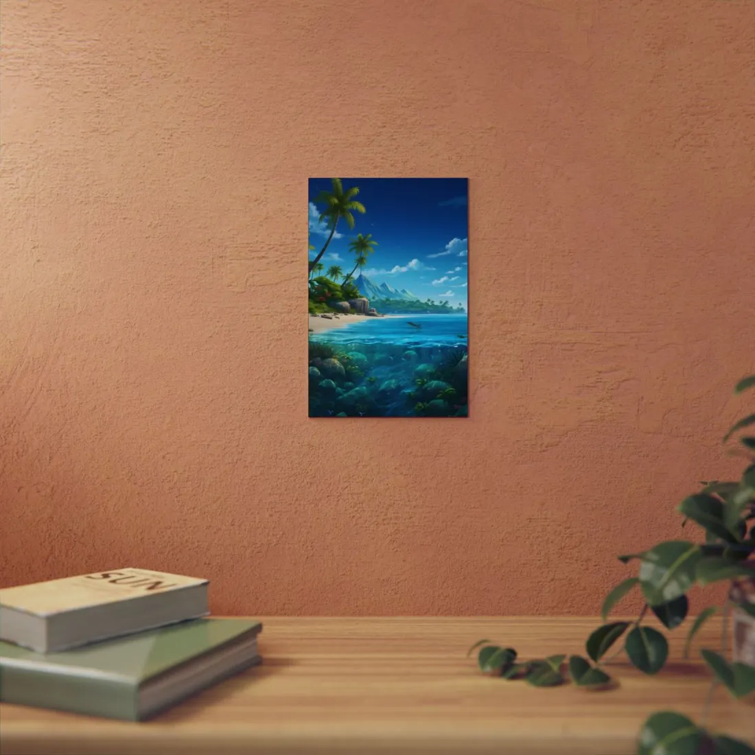 Tropical Island Paradise: Serene Tranquility - Metal Poster