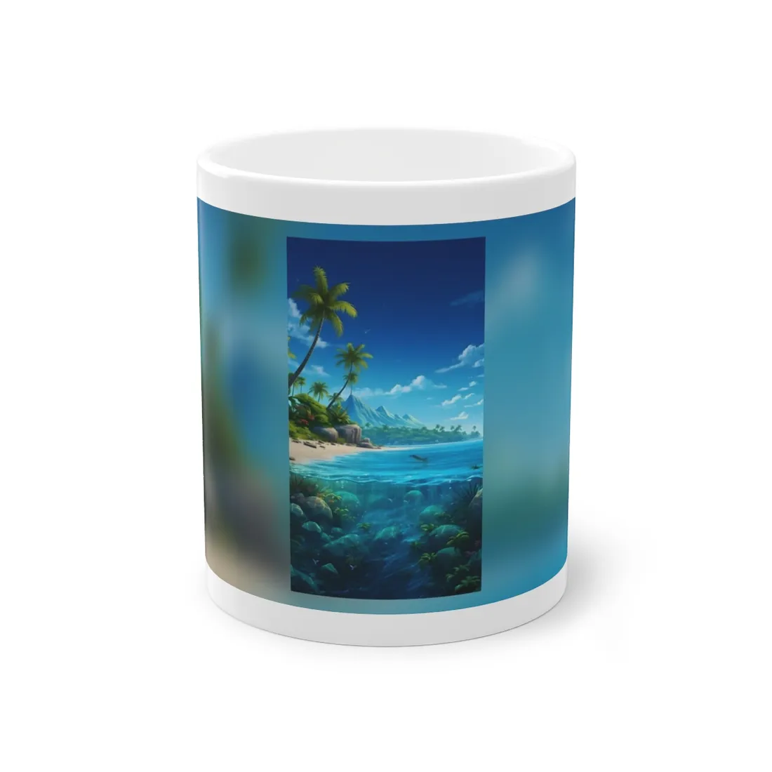 Tropical Island Paradise: Serene Tranquility - Mug