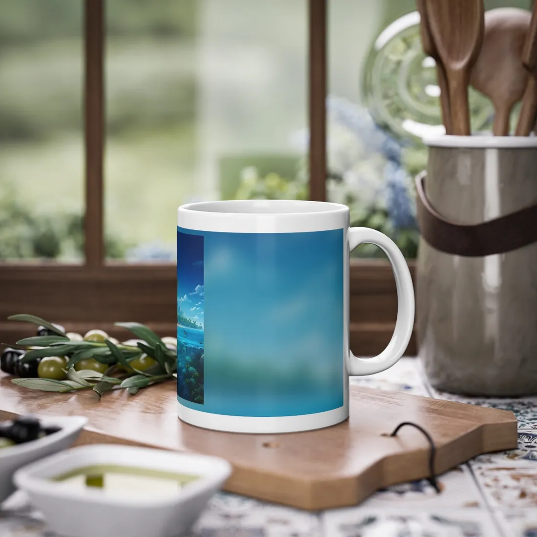 Tropical Island Paradise: Serene Tranquility - Mug