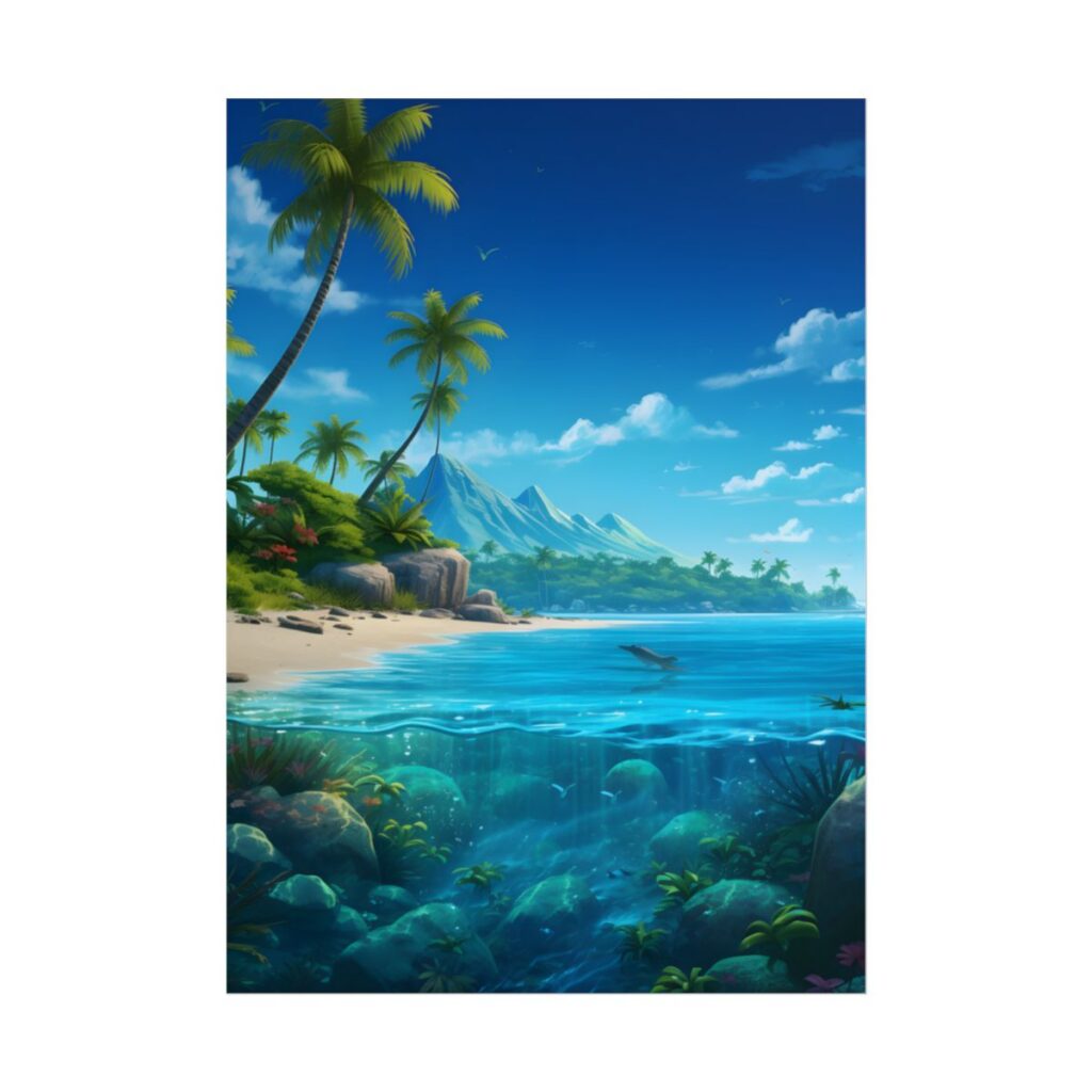 Tropical Island Paradise: Serene Tranquility - Poster