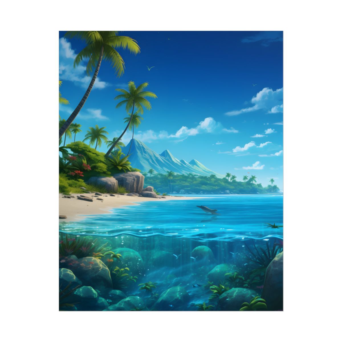 Tropical Island Paradise: Serene Tranquility - Poster