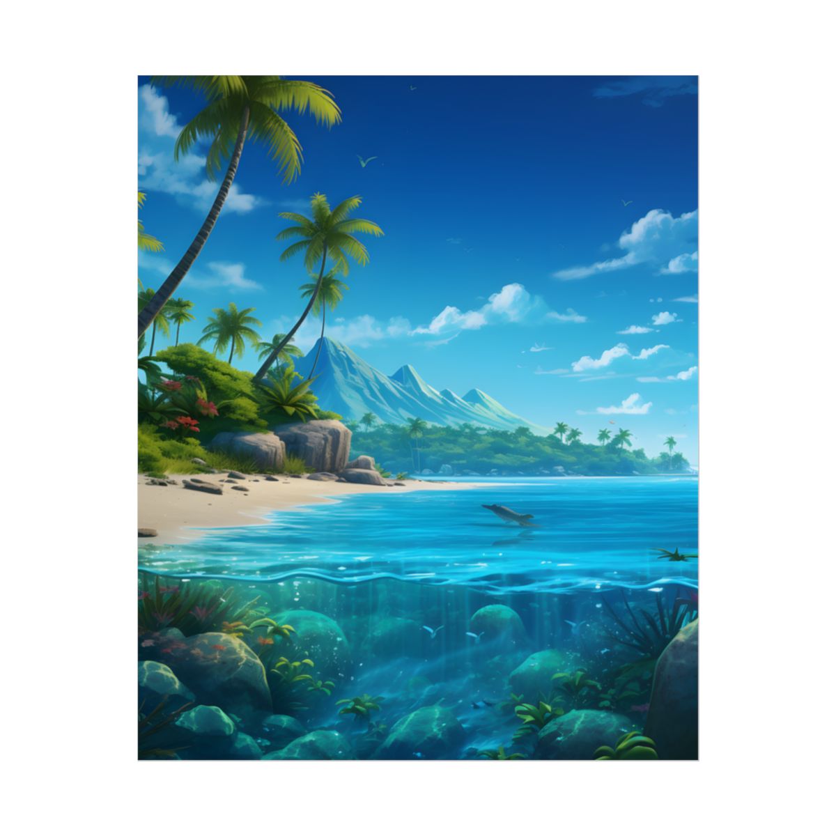 Tropical Island Paradise: Serene Tranquility - Poster