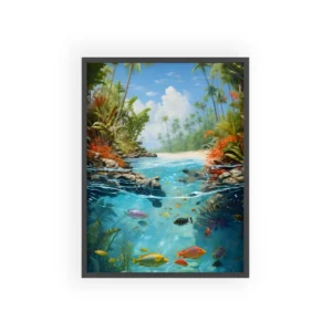 Tropical Lagoon Fish Framed Poster