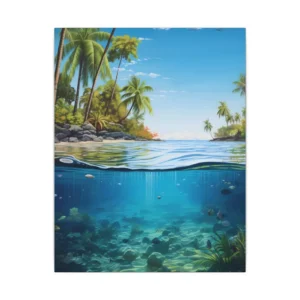 Tropical Beach Underwater View Canvas Print