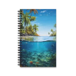 Tropical Beach Underwater View Spiral Notebook