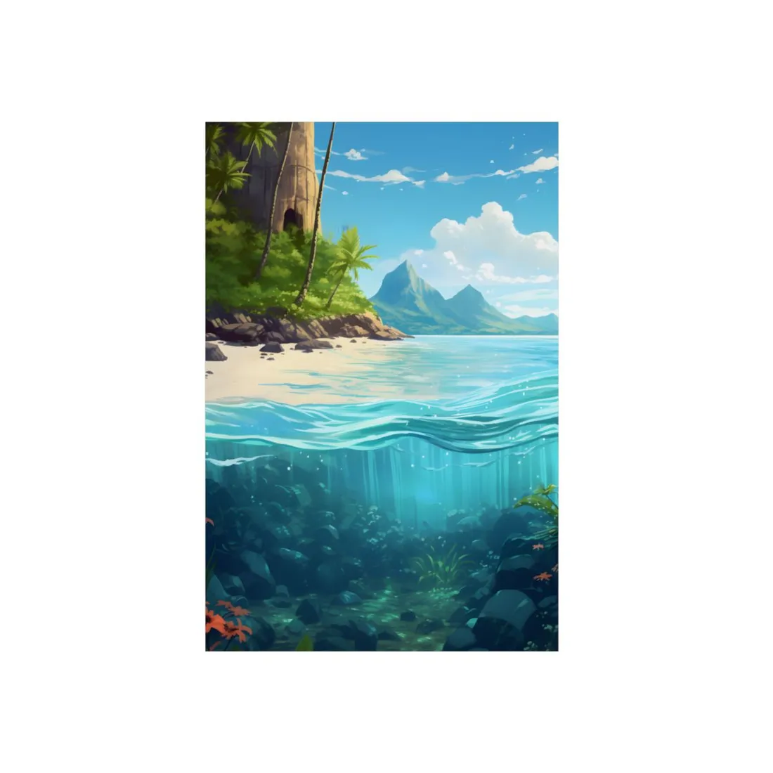 Tropical Paradise: Serene Island Getaway - Metal Poster