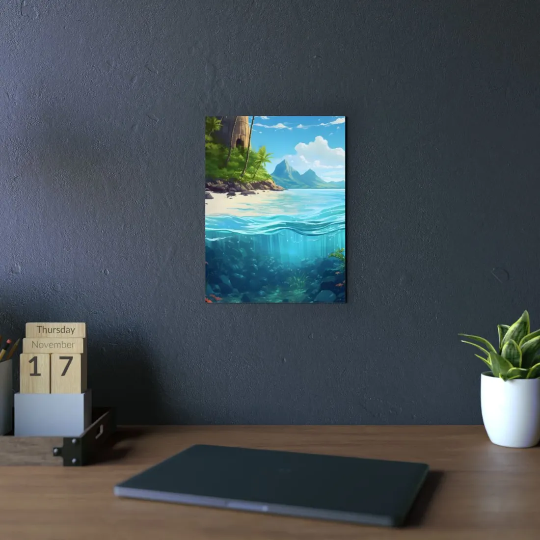 Tropical Paradise: Serene Island Getaway - Metal Poster