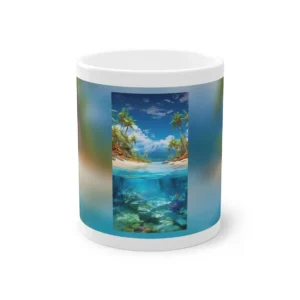 Tropical Lagoon Split View Mug