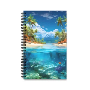 Tropical Lagoon Split View Spiral Notebook