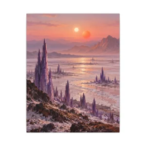 Purple Crystal Spires at Sunset Canvas Print