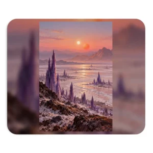 Purple Crystal Spires at Sunset Mouse Pad