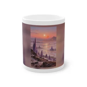 Purple Crystal Spires at Sunset Mug