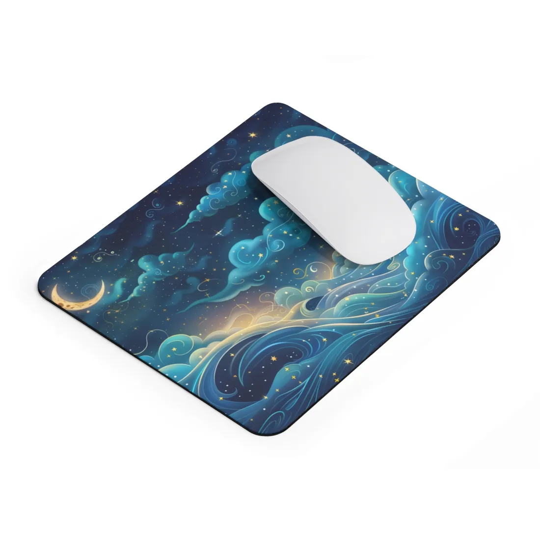Twinkling Stellar Night Sky: Whimsical Dreamy - Mouse Pad