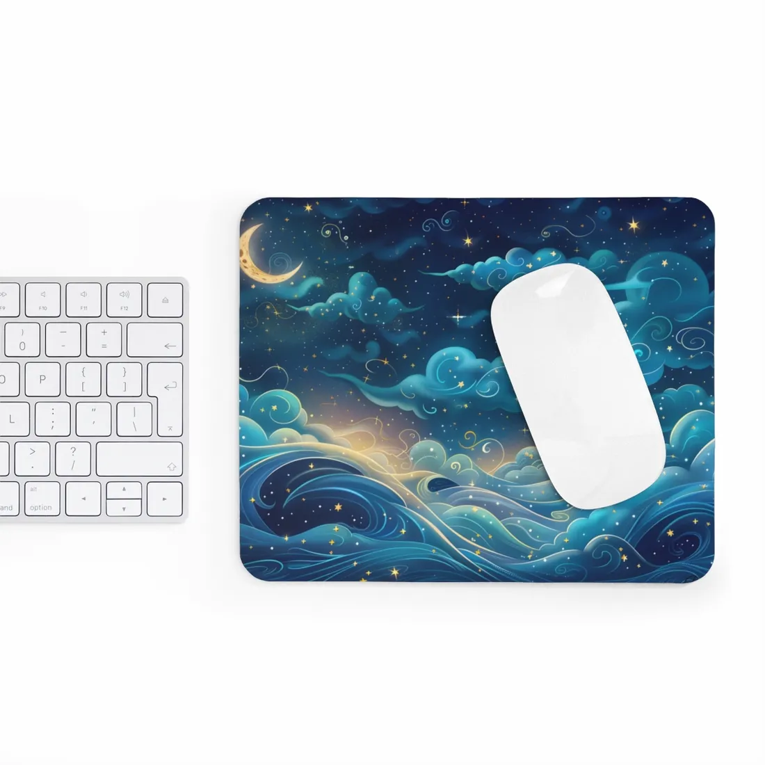 Twinkling Stellar Night Sky: Whimsical Dreamy - Mouse Pad