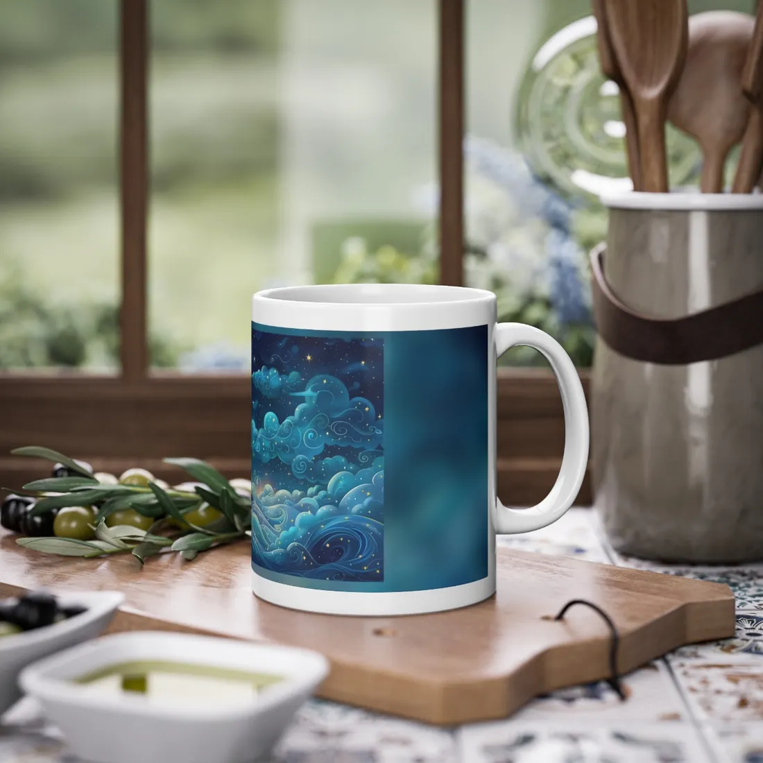 Twinkling Stellar Night Sky: Whimsical Dreamy - Mug
