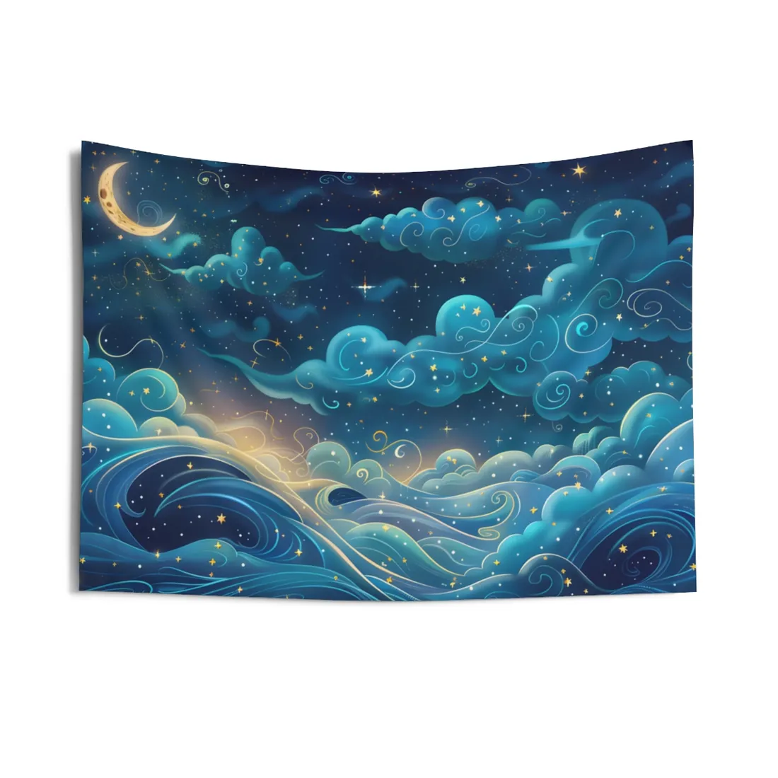 Twinkling Stellar Night Sky: Whimsical Dreamy - Wall Tapestry