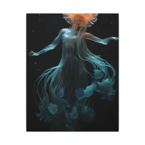Luminous Jellyfish Dancer Canvas Print