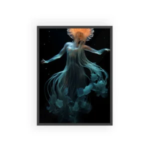 Luminous Jellyfish Dancer Framed Poster
