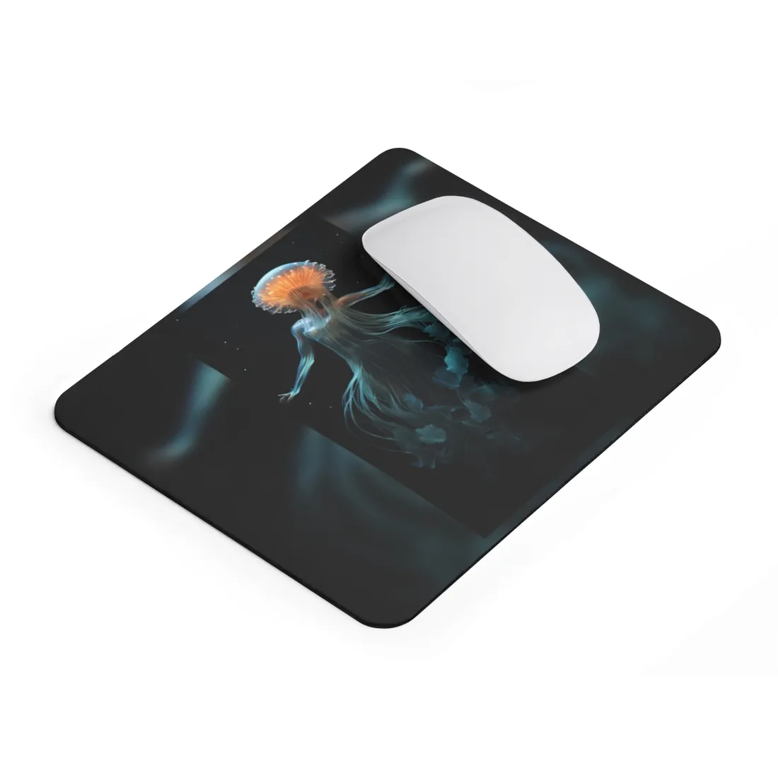 Underwater ballet of luminescent beauty: A dance in motion with oceanic harmony - Mouse Pad