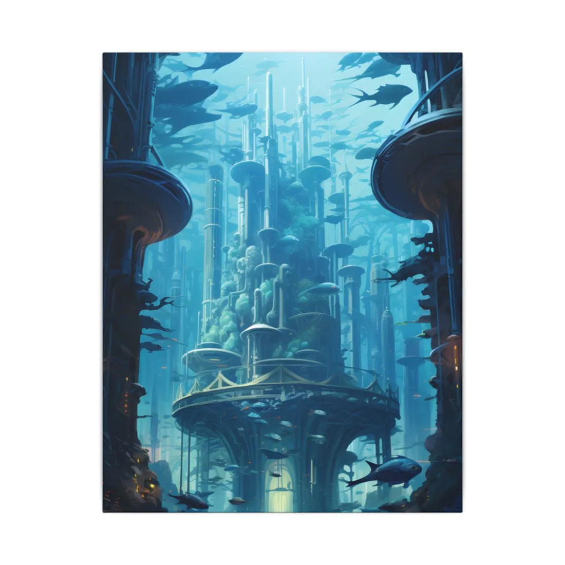 Underwater City: Futuristic Architectural Wonders - Canvas