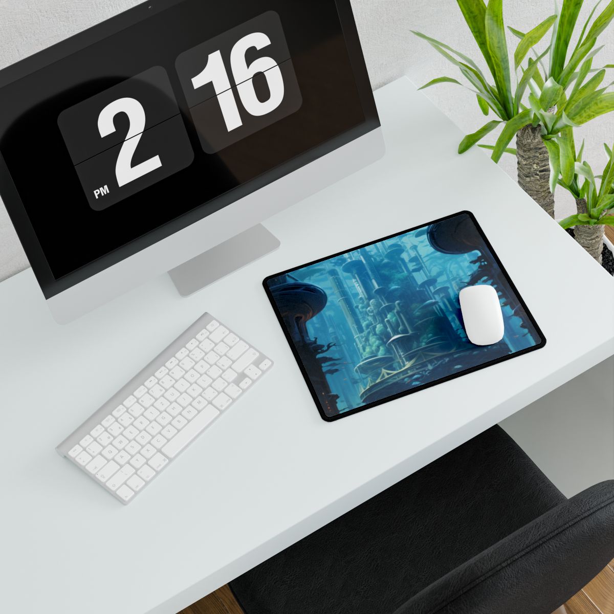 Underwater City: Futuristic Architectural Wonders - Desk Mat
