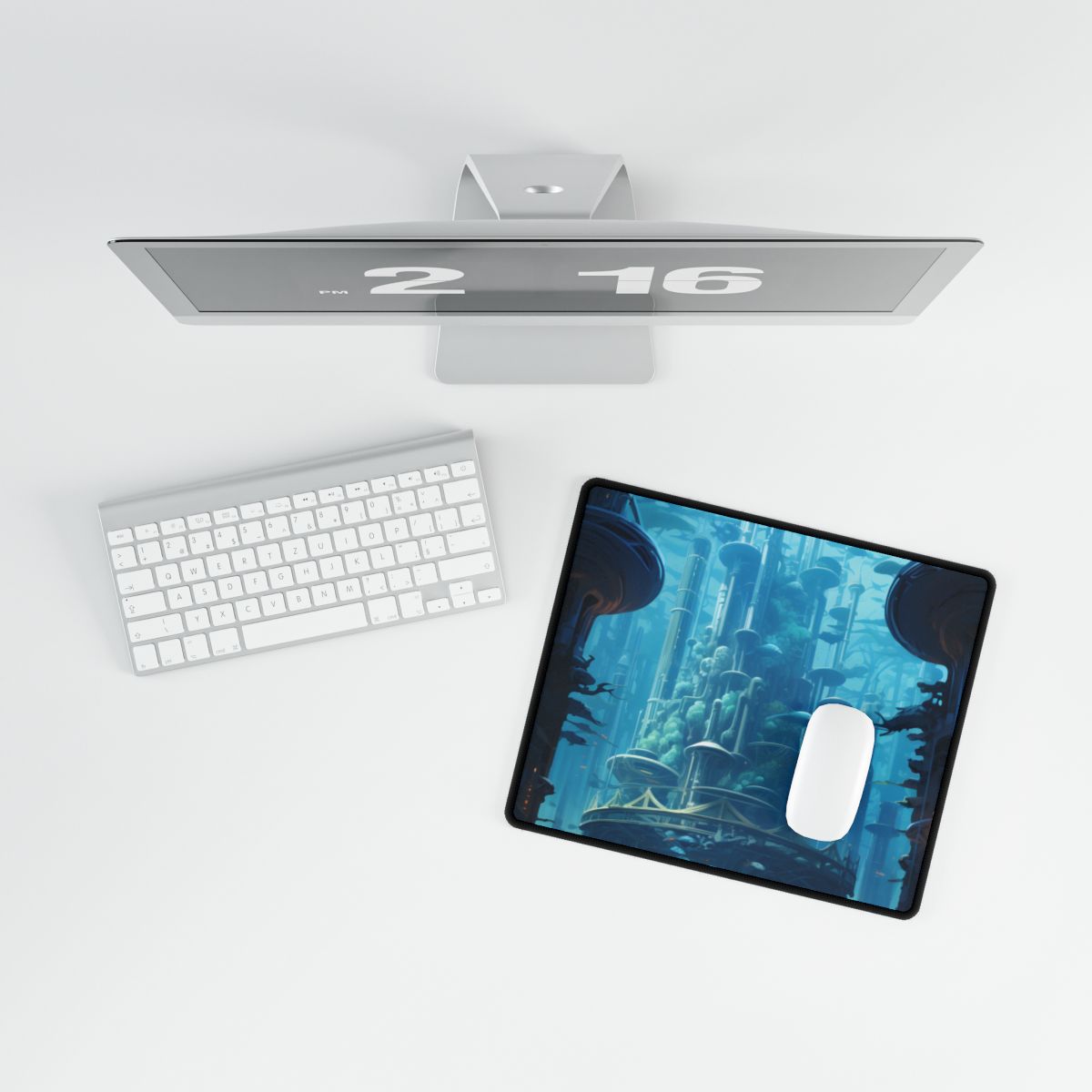 Underwater City: Futuristic Architectural Wonders - Desk Mat