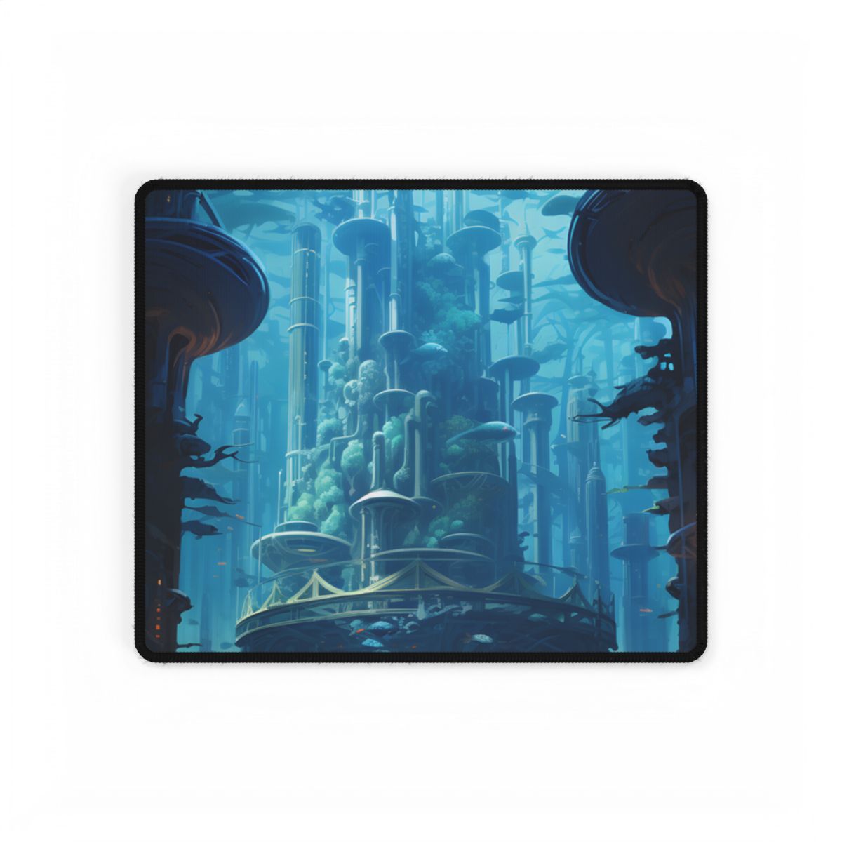 Underwater City: Futuristic Architectural Wonders - Desk Mat