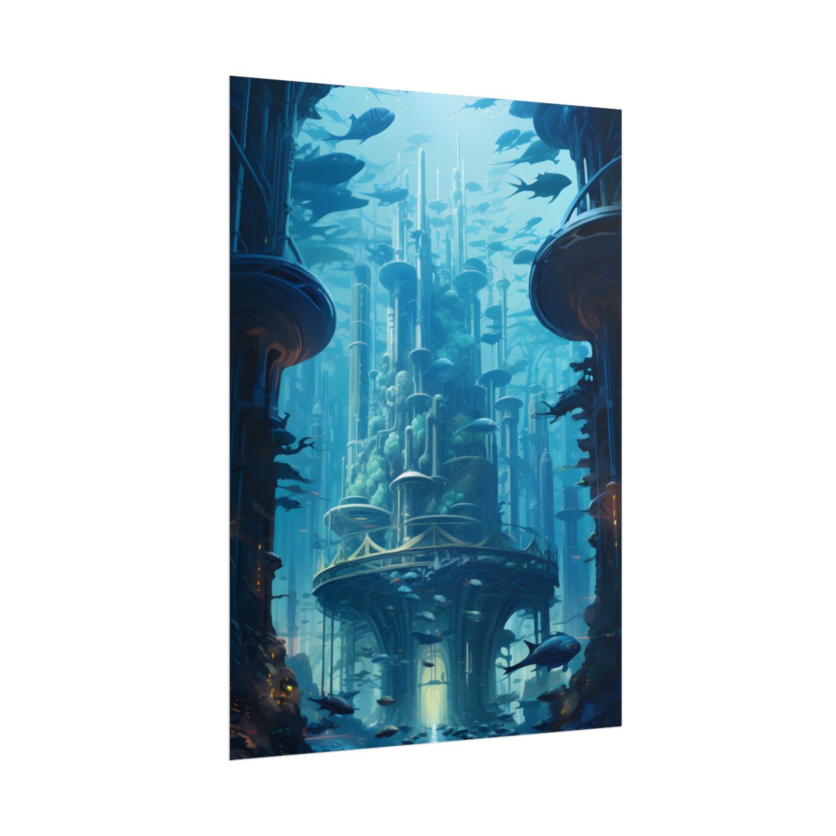 Underwater City: Futuristic Architectural Wonders - Poster
