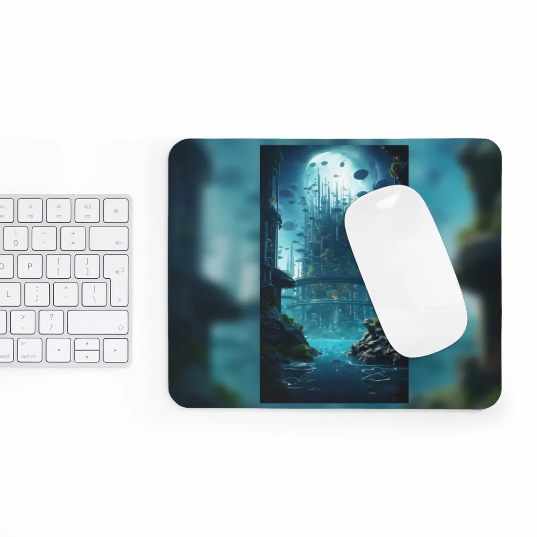 Underwater City: Futuristic Metropol in Calm Waters - Mouse Pad