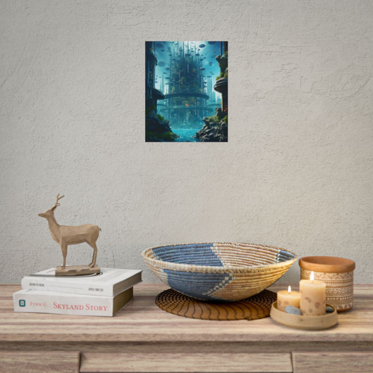 Underwater City: Futuristic Metropol in Calm Waters - Poster