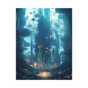 Floating Spires City Canvas Print