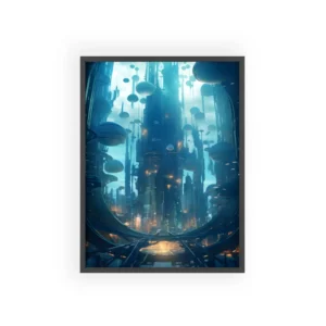 Floating Spires City Framed Poster