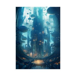 Floating Spires City Poster