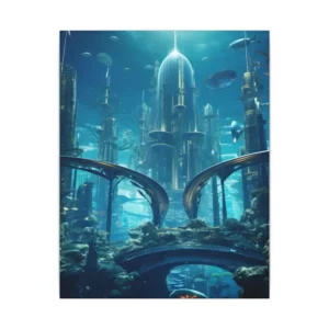 Futuristic Underwater City Canvas Print