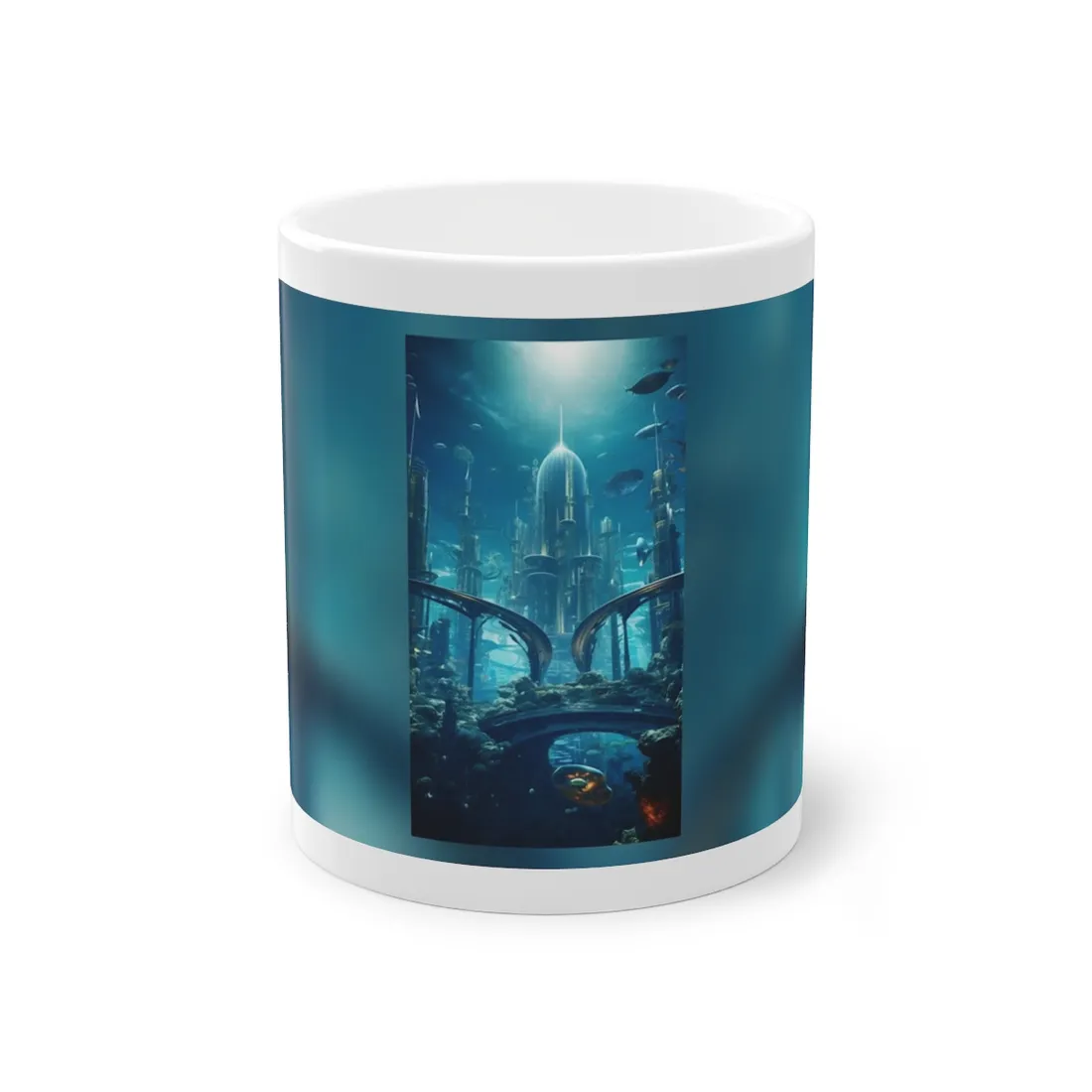 Underwater City of the Future: Sleek Modern Architecture - Mug