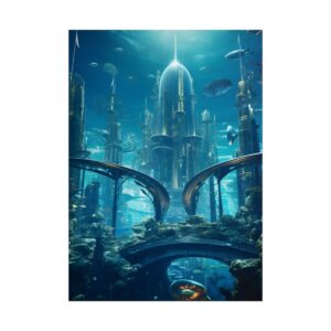 Futuristic Underwater City Poster