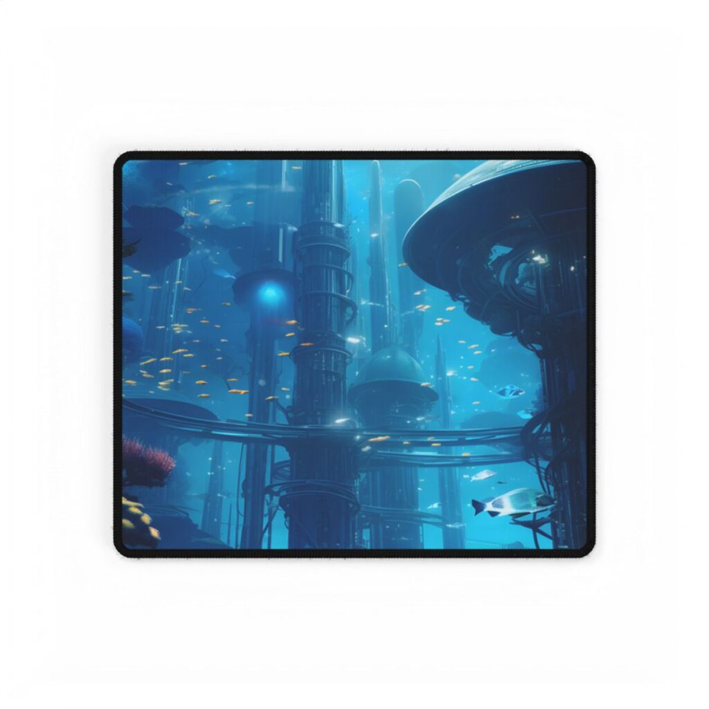 Underwater City of the Future: Submerged Metropolis - Desk Mat